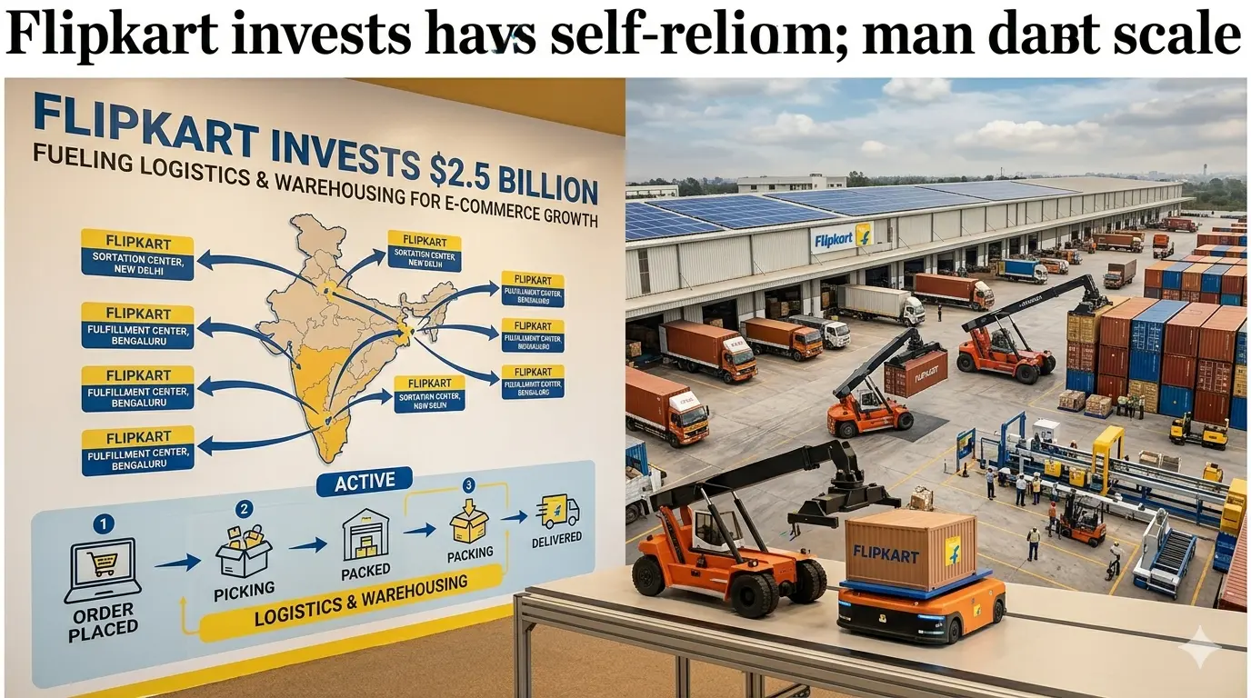 Flipkart to Invest $2.5 Billion in Logistics and Warehousing to Fuel E-Commerce Growth