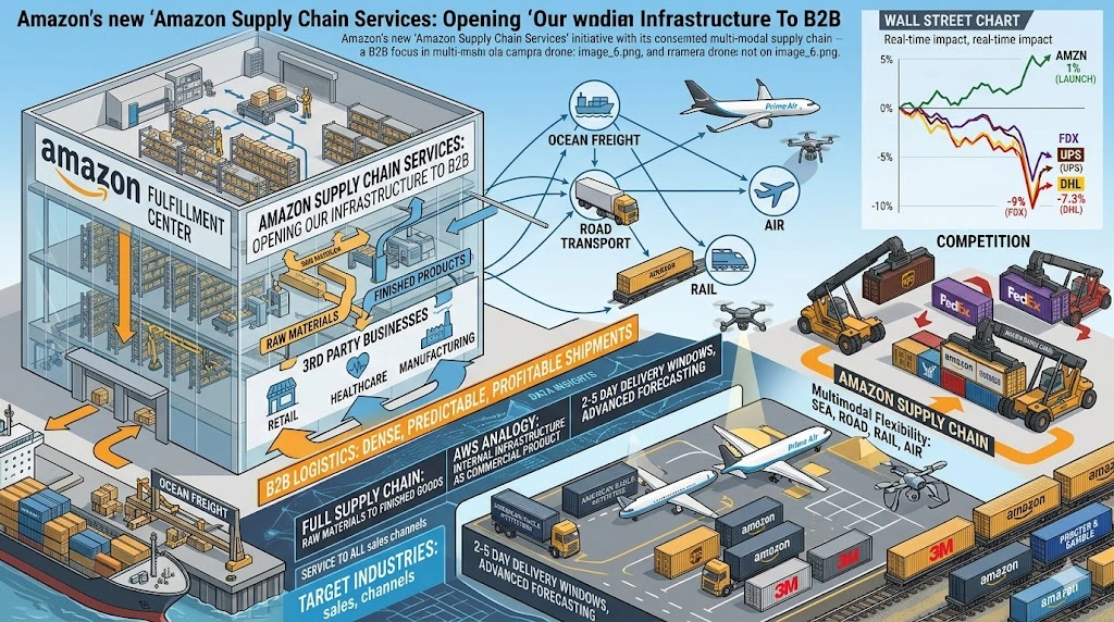 Amazon Opens Its Logistics Network to All Businesses — And UPS, FedEx Are Already Feeling It